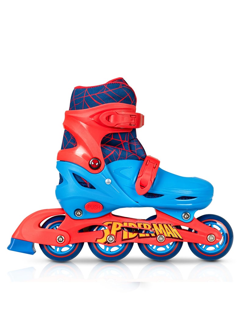 Spartan Spiderman Inline Skates for Kids Size S 31-34 | Durable Hardshell Boot with Soft Liner | 64mm PU CAST Wheels | ABEC7 Bearings | Adjustable Fit Marvel Skates  SP-1022 - Image 2