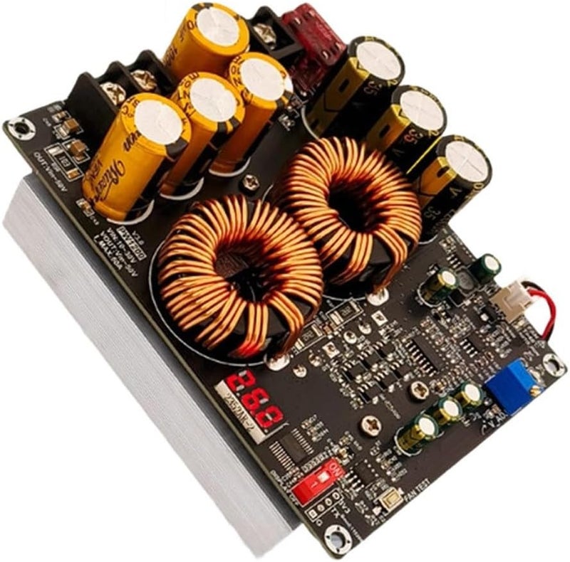 1200W Boost Power Module 50A Max Current Low Ripple Audio Supply Overcurrent Overtemperature Protection Voltage Display - Image 1