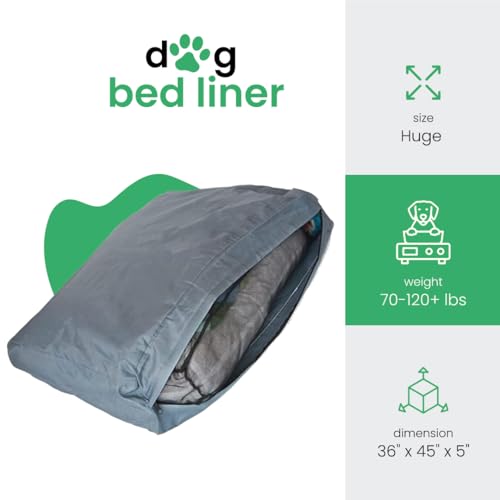 Molly Mutt WaterResistant Dog Bed Liner Polyester Bed Liner for Dogs Easy to Clean Gray Huge 36x 45x 475 - Image 3