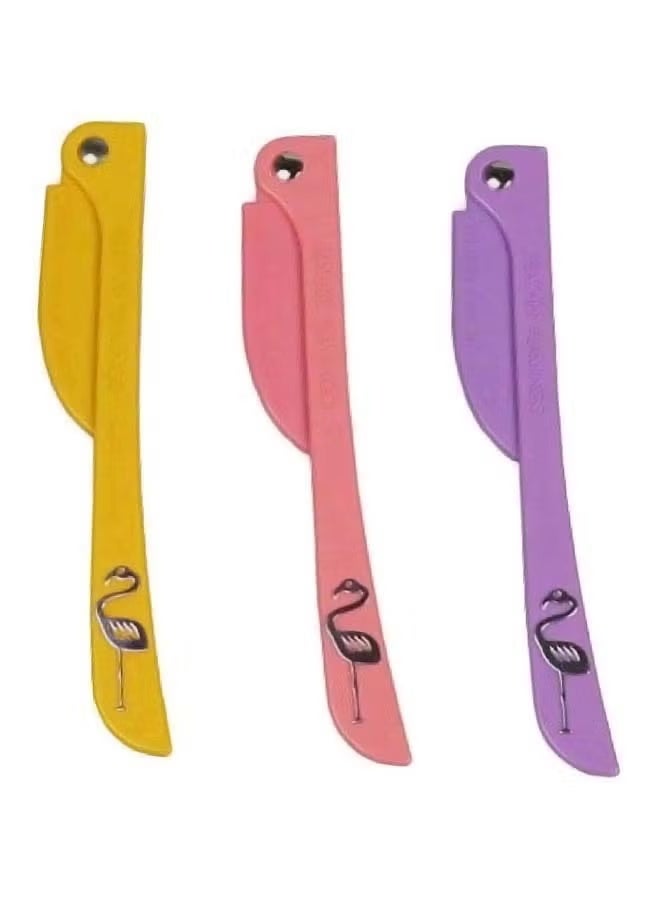 Flamingo Pack Of 2 Facial Touch-Up Razor Multicolour - Image 2