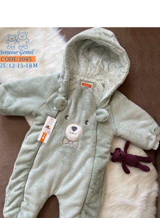 Senior Gentle Mint Color Three-layer Jumpsuit with Soft Fur Face, Printed Waterproof Lining and Fiber Layer in the Middle - pzsku/Z41FF8D6AE76A1ABE380BZ/45/_/1722070267/62a99880-625d-4a0a-bcbe-ab0f24100d65