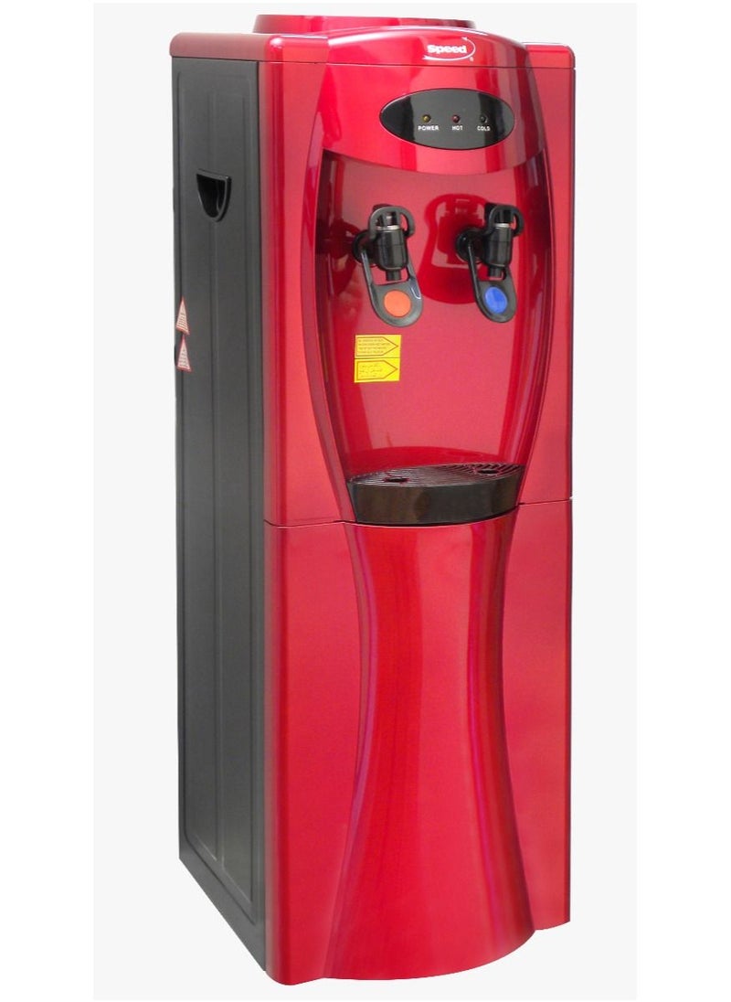 Speed - Water dispenser  Free Standing Hot and Cold, 2 Taps , Black x Red Color SP-33R - Image 1