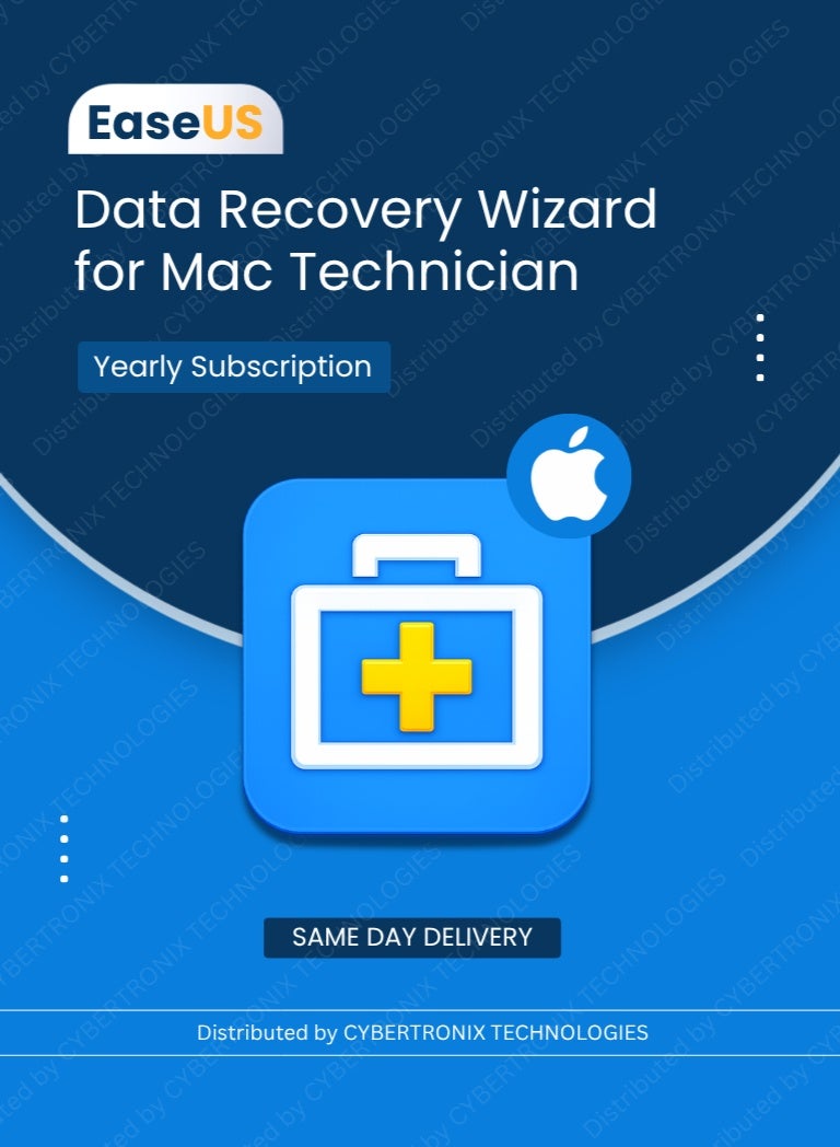 EaseUS Data Recovery Wizard for Mac Technician | Unlimited Devices | 1 Year | Digital License | Same Day Delivery