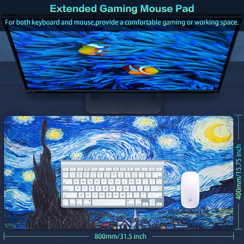 Canjoy Gaming Mouse Pad, Large Extended Mouse Pad Big Computer Mousepad for Home Office Gaming Work 31.5x15.7inch - Image 2