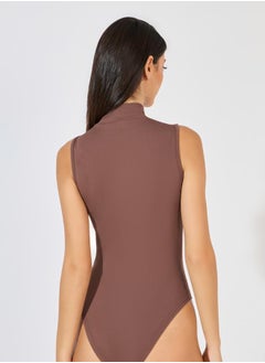 Styli Rib Knit High Neck Bodysuit  - Image 5