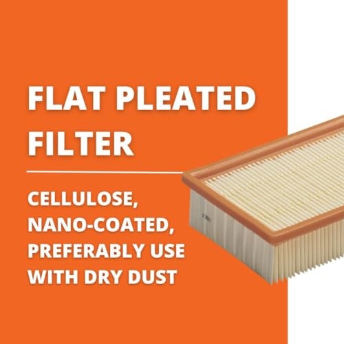 Fein Flat Pleated Dust Extractor - Fits Turbo I and II - Nano-Coated for Dry Dust - 31345012010 - Image 2