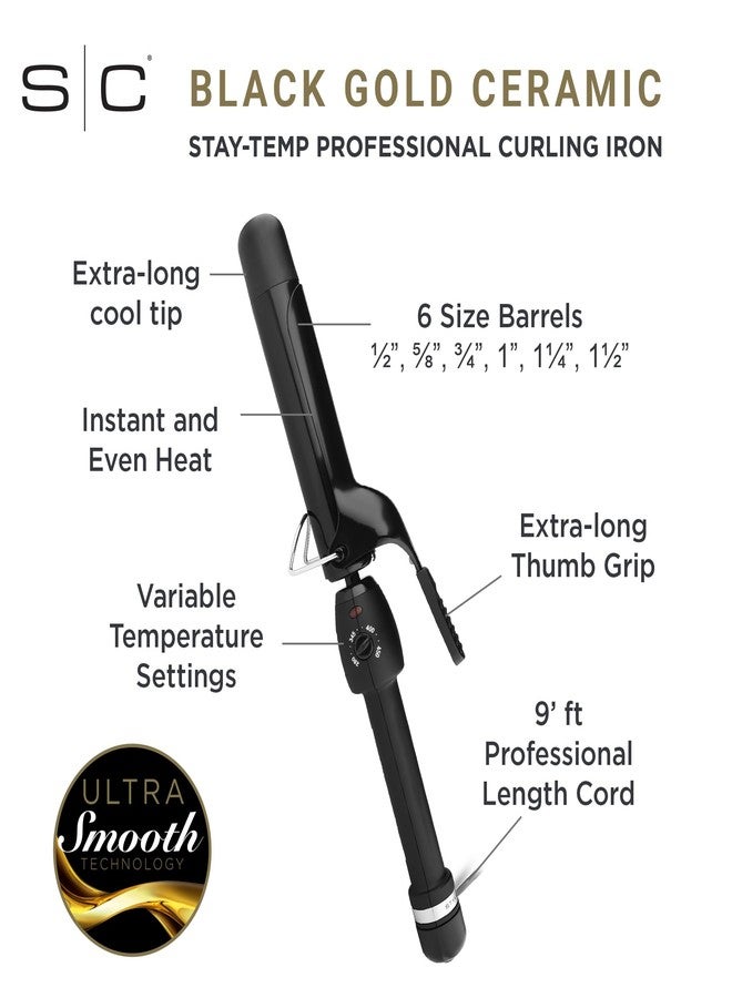 StyleCraft Black Gold Professional Curling Iron .625" - Image 3