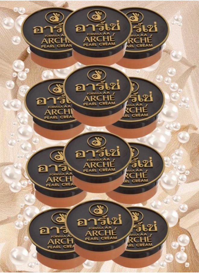 Arche 12 Pieces Arche Pearl Cream Beauty Cream Lightening Acne Prone Skin Whitening Anti Acne Covering Black Spots On The Face Sun Protection Softening The Skin Cream Before Makeup 3 Grams  - Image 1
