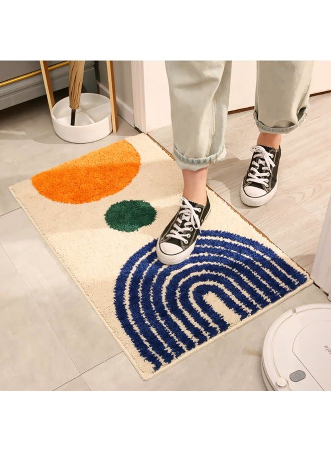 UKELER Boho Bath Mats Non Slip Geometric Bathroom Rugs Fluffy Soft Absorbent Bath Rug for Bathroom Shower Sink Home Entryway Bohemian Farmhouse Decor 30"×20", Camel - Image 4