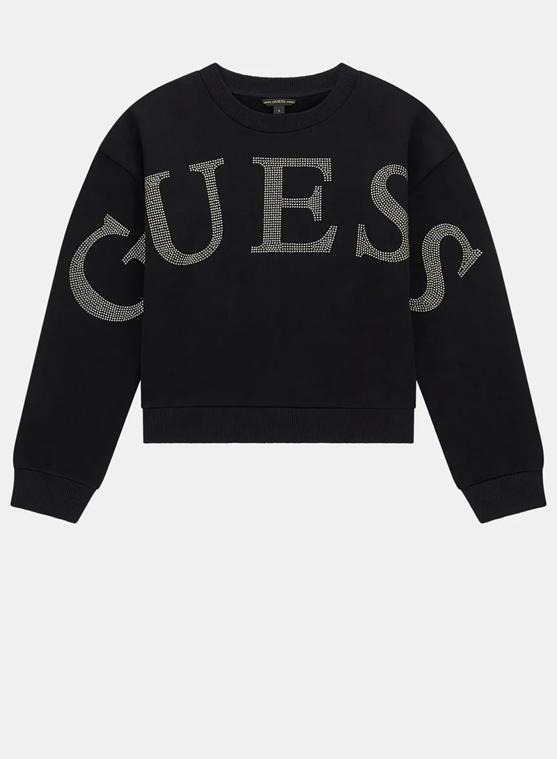 GUESS Kids Graphic Crew Neck Sweatshirt