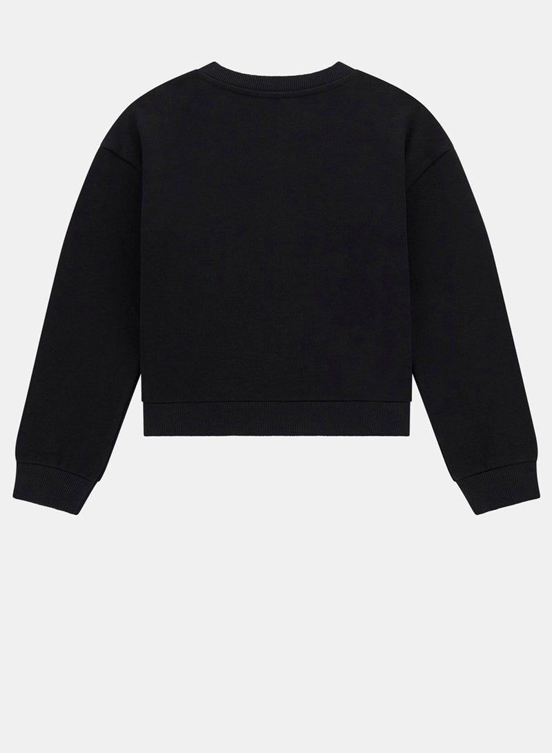 GUESS Kids Graphic Crew Neck Sweatshirt - Image 3