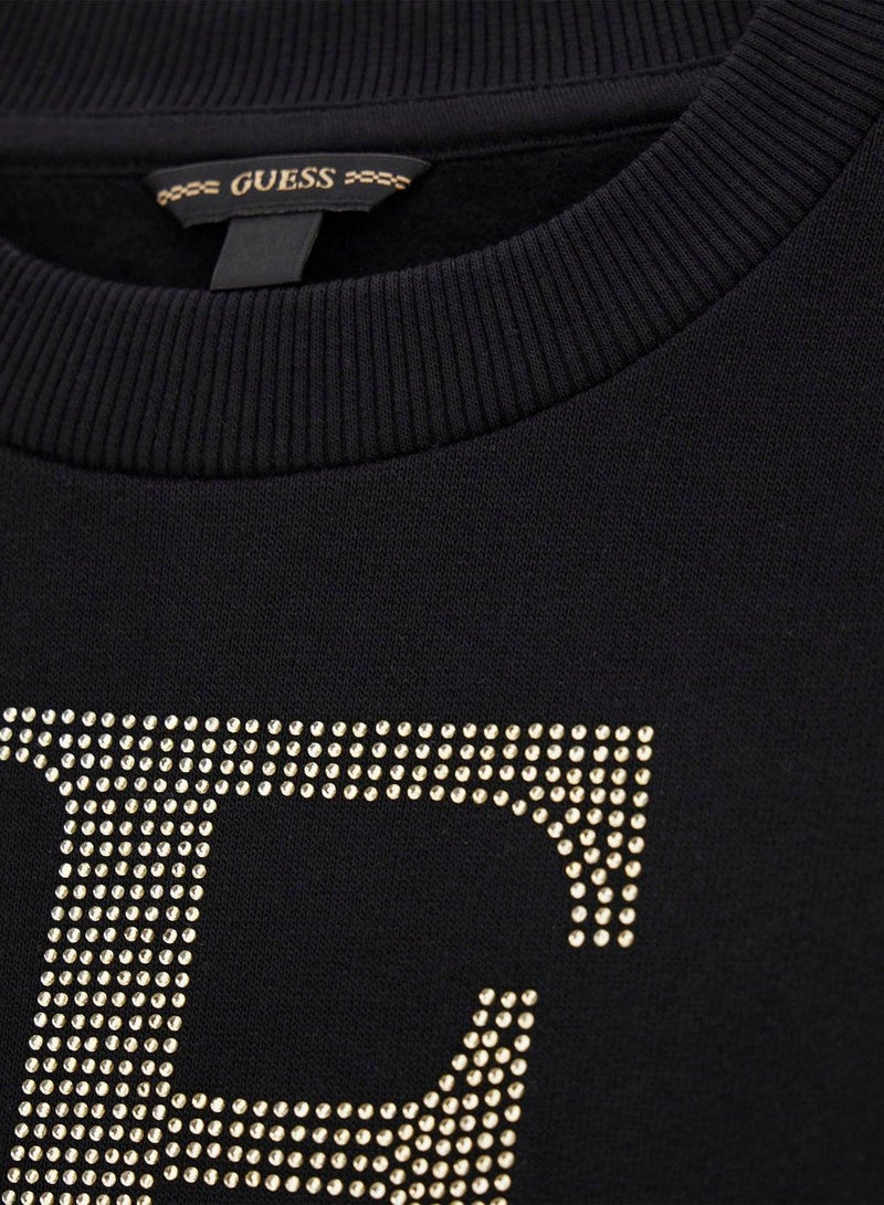 GUESS Kids Graphic Crew Neck Sweatshirt - Image 4