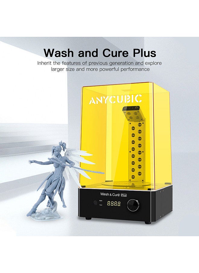 Anycubic - Wash and Cure Plus Washing Curing 2 in 1 Machine with L-Shaped Strip Curing Light & Rotary Curing Platform Compatible with Mars Pro Photon Mono X LCD 8.9'' 3D Printer Washing Size 192x120x290mm - Image 1