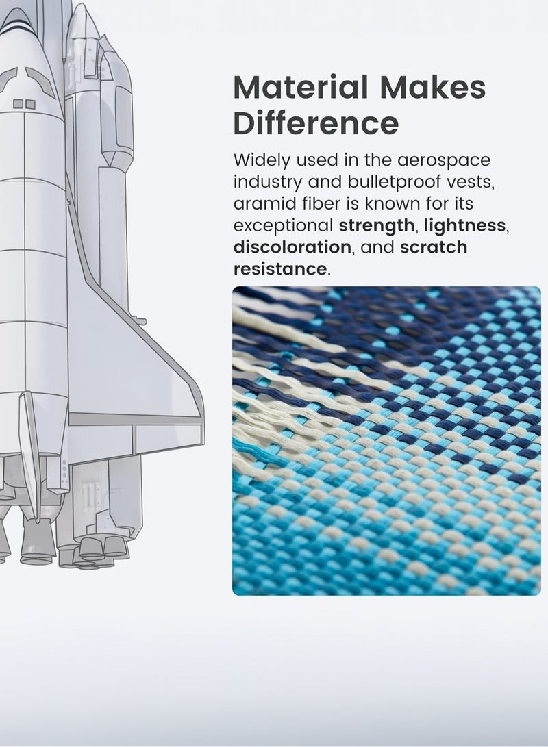 بيتاكا جراب منسوج فائق النحافة لهاتف آيفون 16 برو مع حافة كاميرا مرتفعة / لمسة منسوجة / متوافق مع MagSafe / حماية من السقوط والتلف - Moonrise - Image 5