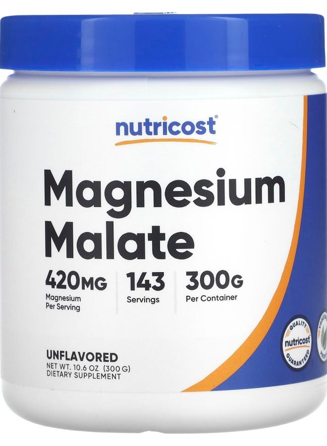 Nutricost Magnesium Malate Unflavored 10.6 oz (300 g)