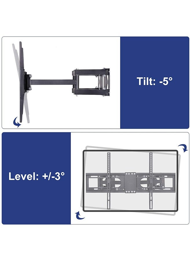 TV Wall Bracket Mount: Corner TV Wall Mount Swivels Tilts Extends for 32-65 inch LCD LED Plasma Flat Screens VESA from 200x 100 to 600x400 up to 35KG - Image 3