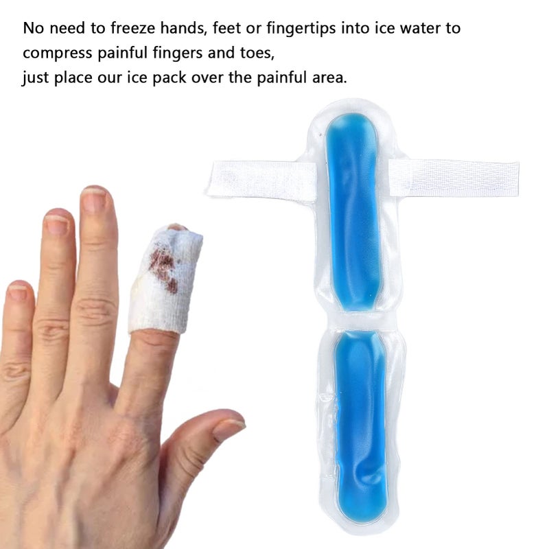 Sonew Finger Toe Ice Pack, Hot Cold Toe Tip Gel Ice Pack, Men and Women Finger Care Ice Pack (3.1in) - Image 2