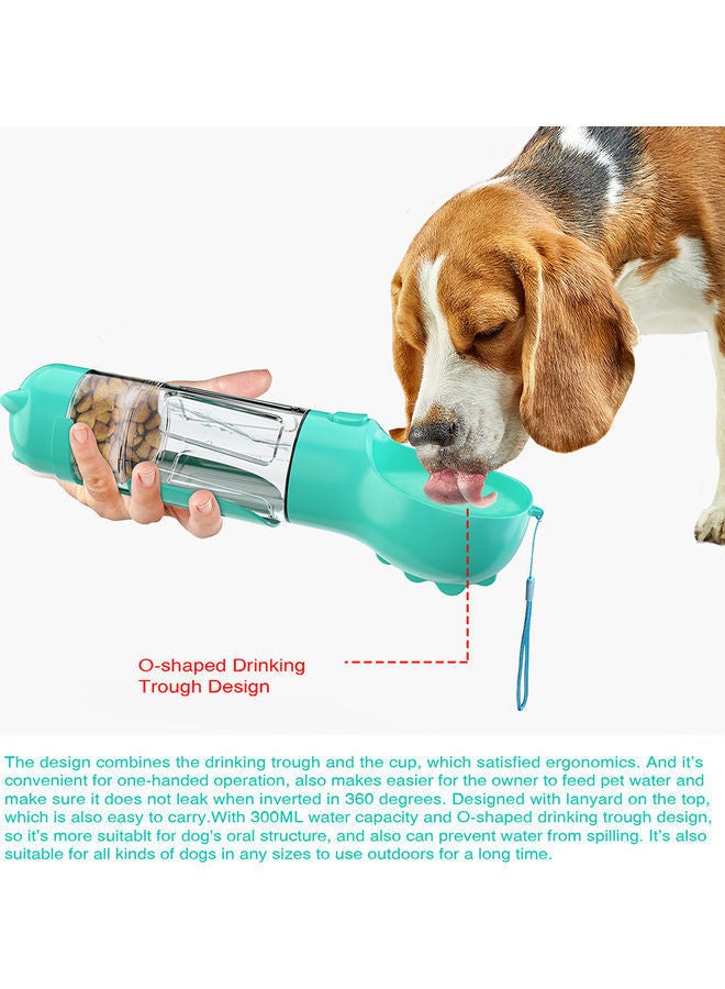NIBEMINENT Dog Water Bottle for Walking Portable Pet Cup Food Box with Poop Shovel Blue 32*9.7*10cm - Image 5
