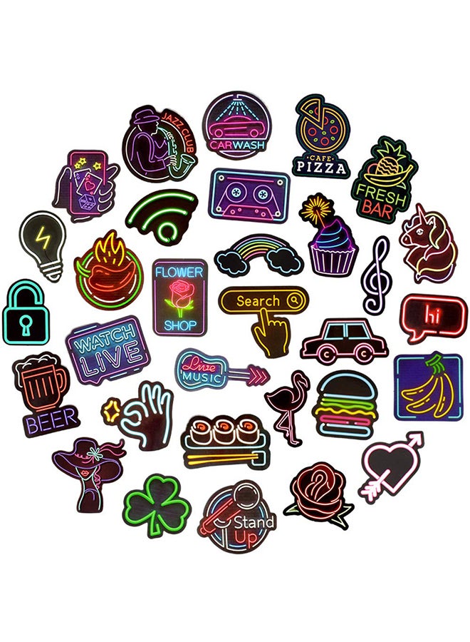 نوكتوا طقم ملصقات مضادة للماء وبتصميم مضيء مكون من 50 قطعة متعدد الألوان - Image 2