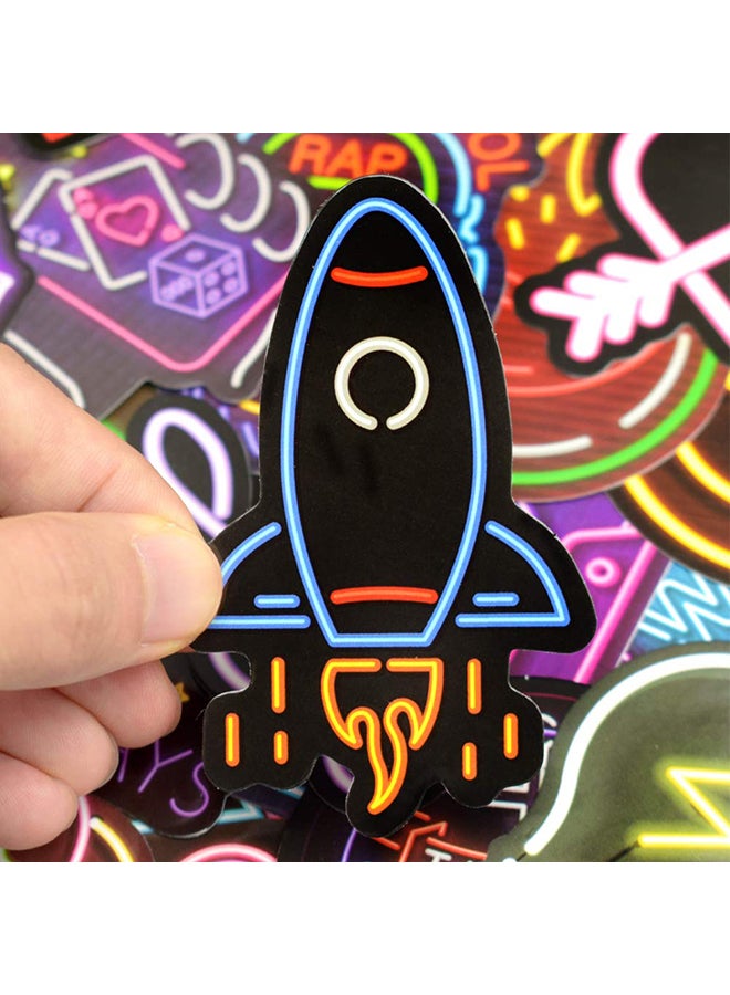 نوكتوا طقم ملصقات مضادة للماء وبتصميم مضيء مكون من 50 قطعة متعدد الألوان - Image 3