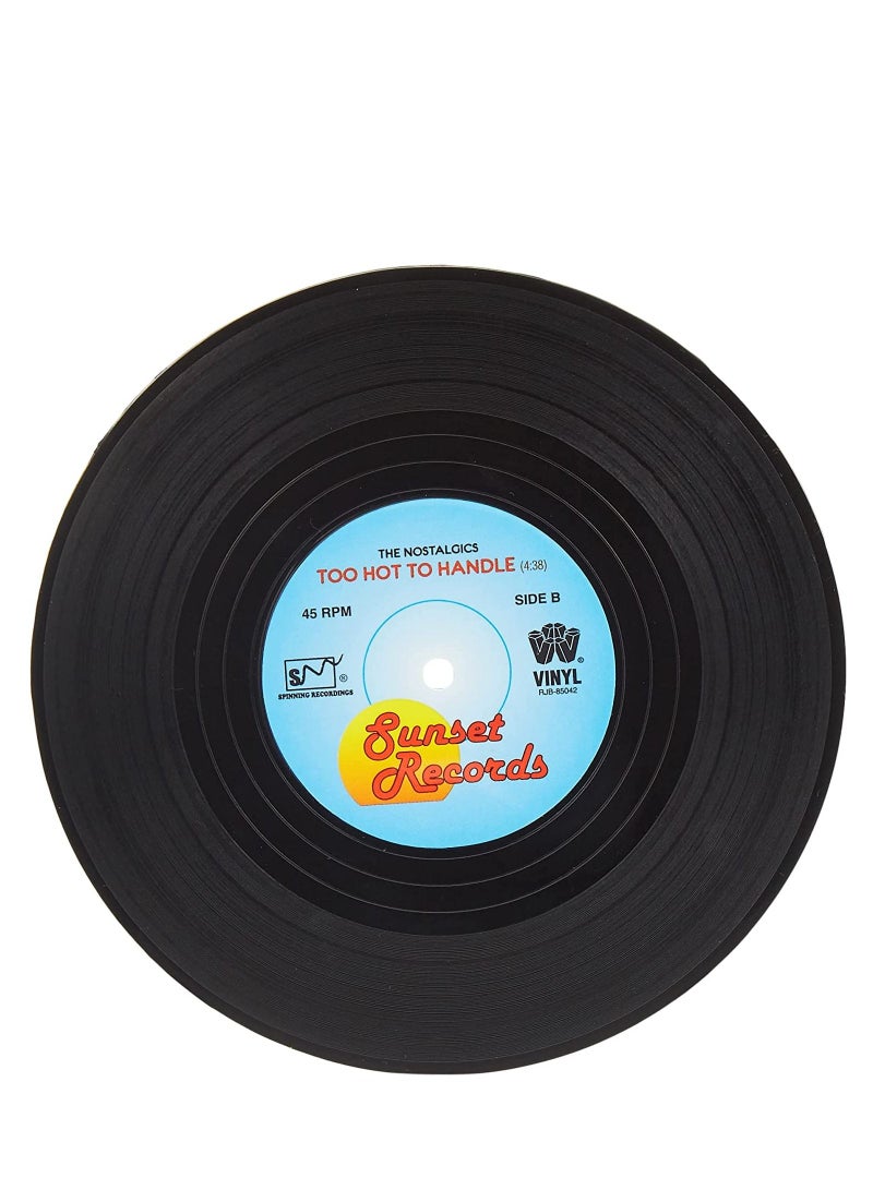 Cool Baby Retro Vinyl Record Coasters Funny Drink Holder Place Mat Set Of 6  - Image 2