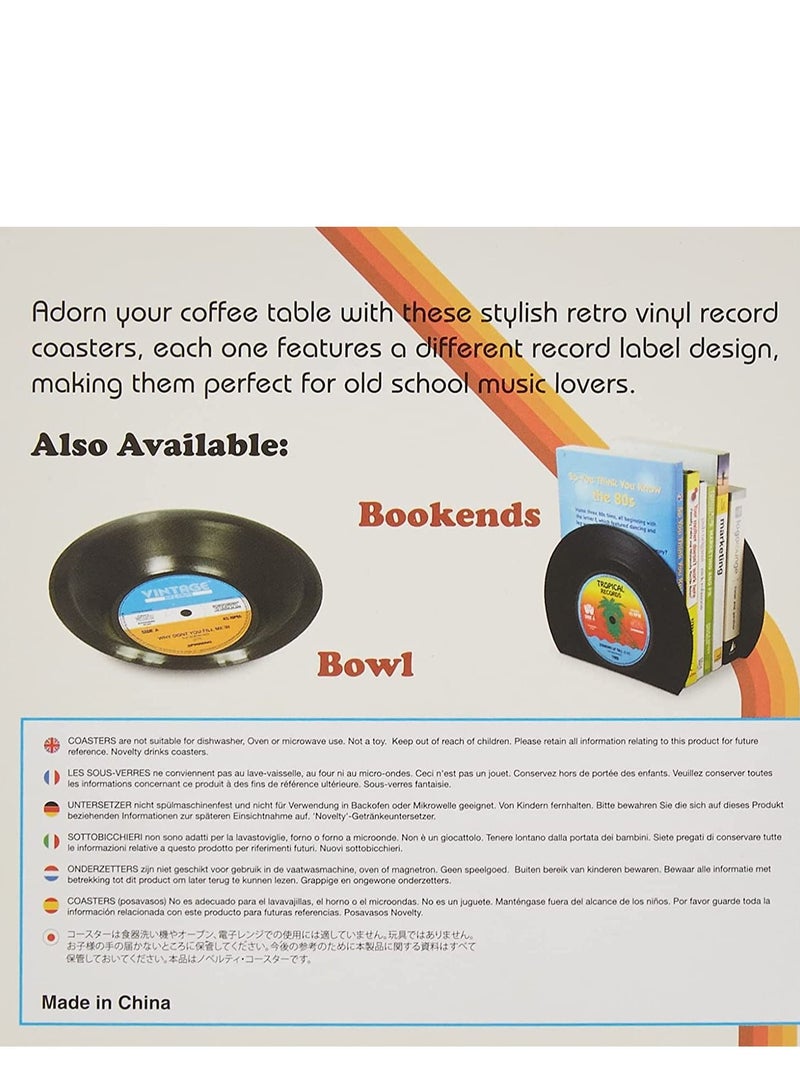 Cool Baby Retro Vinyl Record Coasters Funny Drink Holder Place Mat Set Of 6  - Image 4