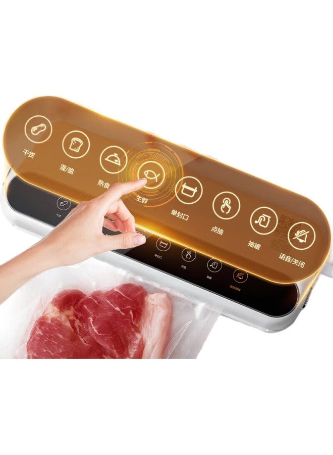 Deli Small Vacuum Sealer For Home And Commercial Use, Automatic Food Sealing Machine, Wet And Dry Dual-Use Vacuum Sealer For Sausages And Cured Meat, Food Preservation And Packaging Sealing Machine - Image 2