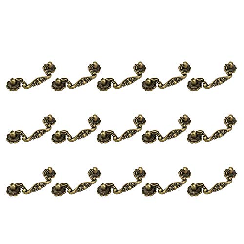 Mcredy 5 Pcs Cabinet Handles Zinc Alloy Retor Bronze Drawer Cabinet Pulls Dresser Handle for Kitchen Closet Wardrobes 3 Mounting Hole Distance - Image 1