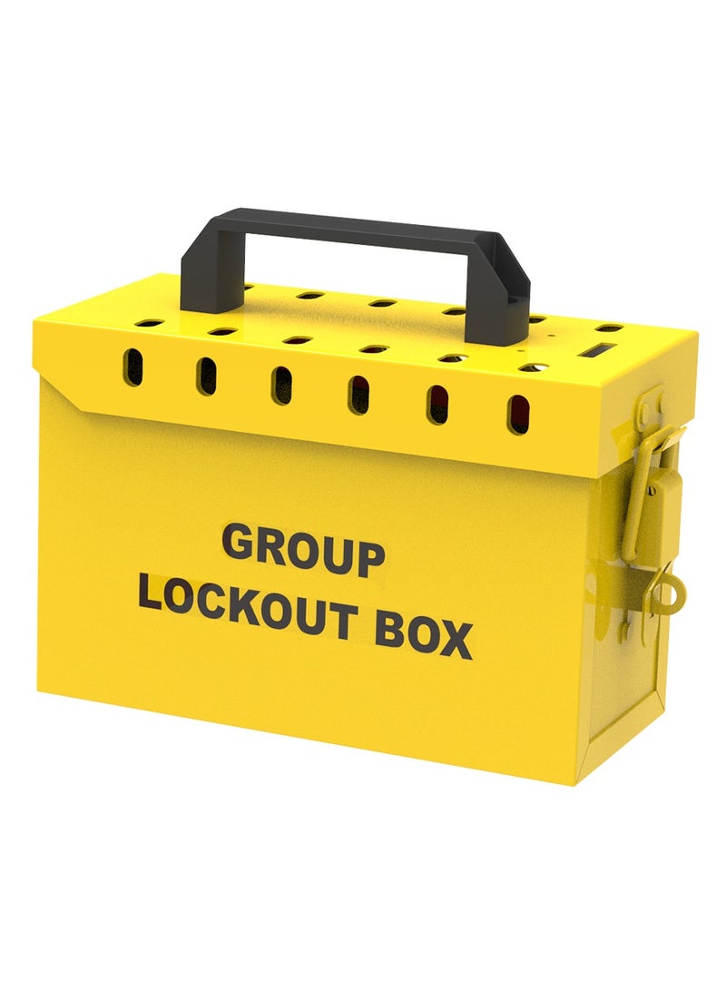 LOTO MENA GROUP LOCKOUT BOX- YELLOW 12 + 1 LOCKS