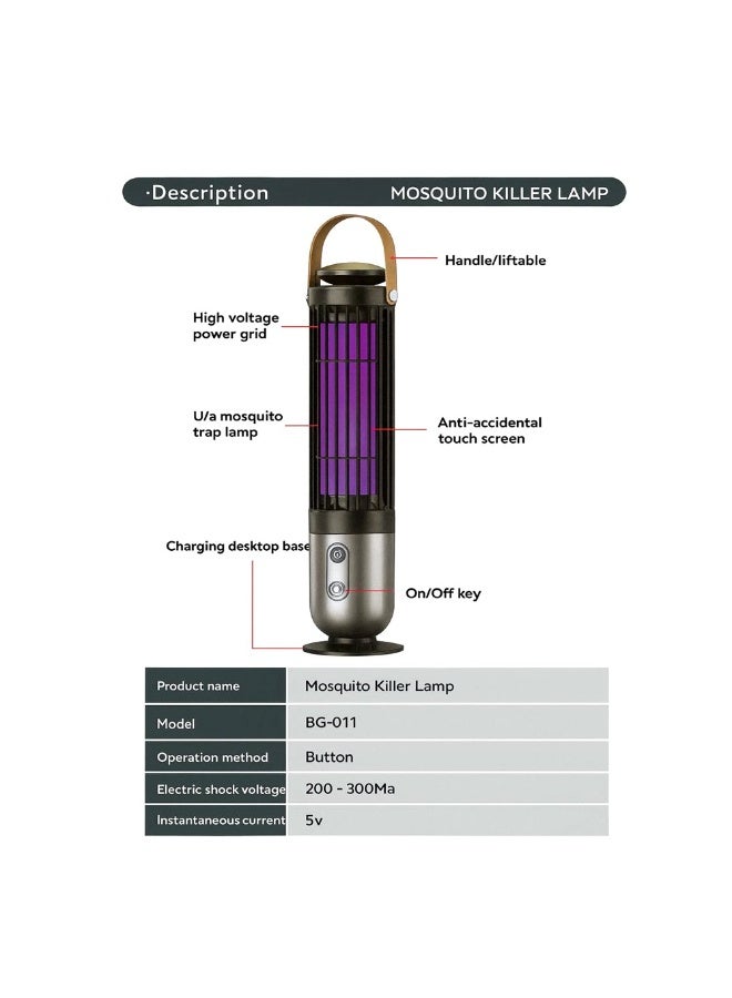 AGD Electric shock fly killer for protection against mosquitoes and flies in homes, offices, and campsites. - Image 5