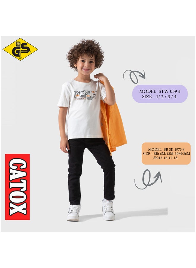 G@S Boy summer linen Over Shirt & Cotton T-Shirt