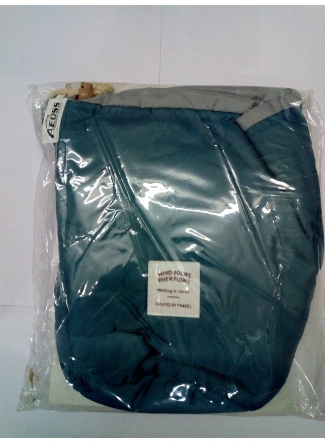 إيّو إيسيز حقيبة دلو مستحضرات التجميل Aeoss ® حقيبة سفر أسطوانية من النايلون عالية السعة مع منظم مكياج أنيق من الدانتيل (أزرق) - Image 5