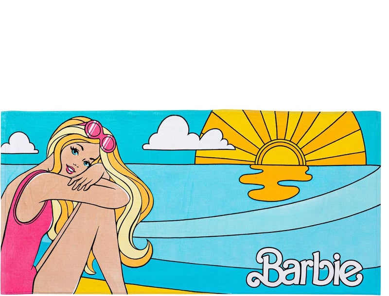 Franco Barbie Super Soft Cotton Bath/Pool/Beach Towel, Barbiecore 58 in x 28 in, (Official Barbie Product) By - Image 1