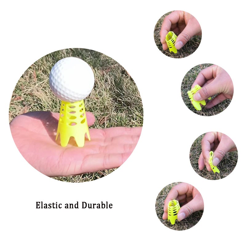 Ruyshu Golf Simulator Tees, Indoor Golf Tees for Simulator, Plastic Practice Golf Mat Tees for Winter Turf and Driving Range(Yellow) - Image 3