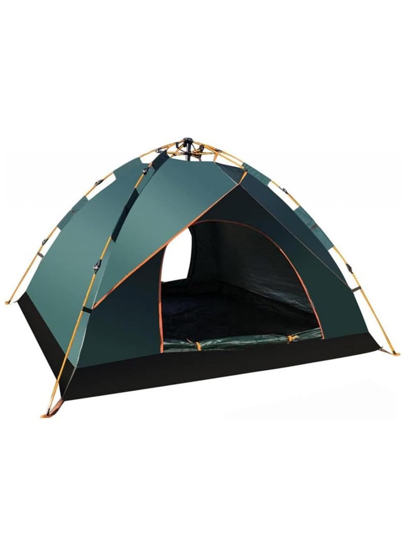 AIWANTO Pop Up Tent Double Doors Frame Garden Picnic Hiking Tent Light and Practical Popup Tent Waterproof for Camping for 3-4 People 200 * 200 * 135cm  - Image 1