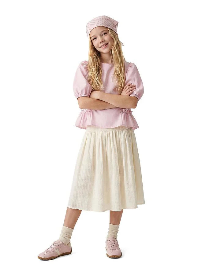 Pleated Plaid Skirt