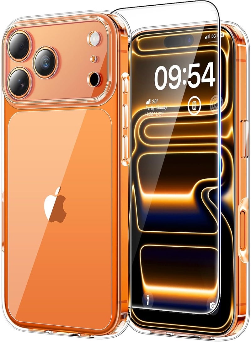 DUSALA iPhone 17 Pro Max Case with 1-Pack Screen Protector and Case  Shockproof Transparent Back Pc Hard  Phone Cover - Clear Iphone 17 Pro Max - Image 1