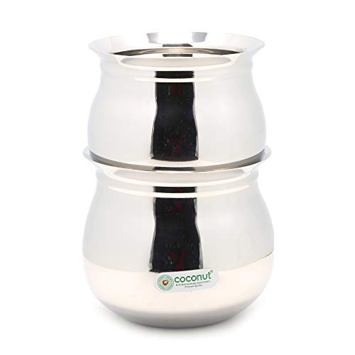 Coconut Stainless Steel Handi Without Lid – Heavy Duty Casserole Pot for Indian Cooking, Gas & Induction Compatible, Mirror Finish, Rust-Resistant Cookware | Set of 2 | 450ml, 750ml - Image 4
