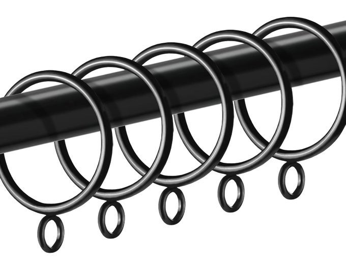 42 PACK CURTAIN RINGS WITH EYELET 15 INNER DIAMETERMETAL DRAPERY RING FITS UP TO 125 DRAPERY RODGLIDE SMOOTHLY CURTAIN ROD RINGSSTRONG VINTAGE DECORATIVE RUSTPROOF CURTAIN HOOKS BLACK