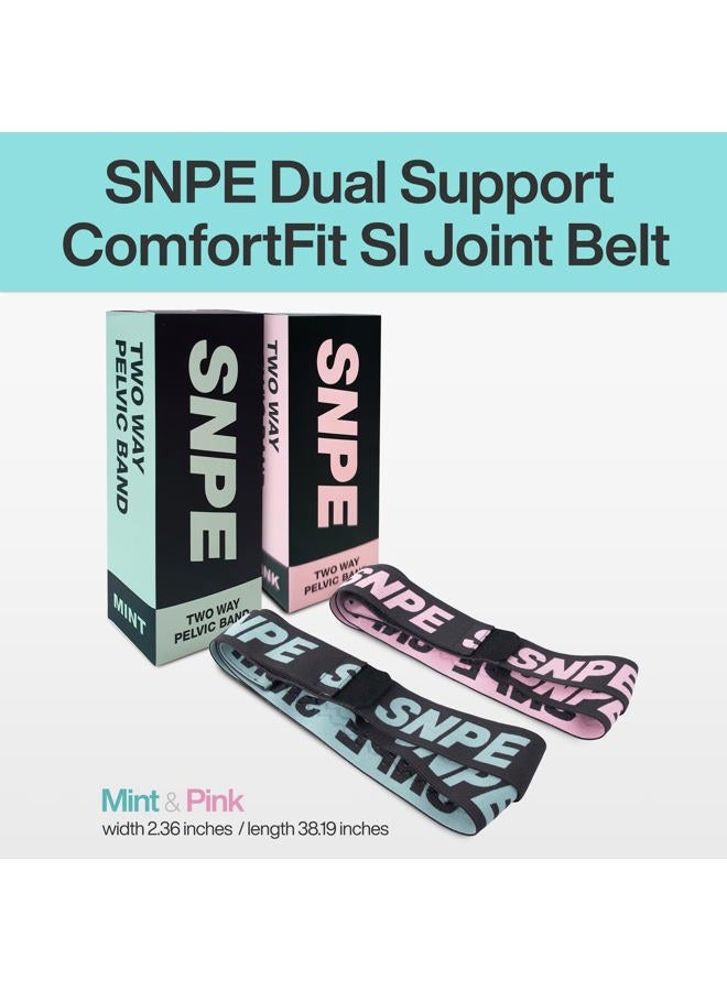 SNPE Dual Support ComfortFit SI Joint Belt : superior stability and targeted support for individuals with SI joint issues (Pink, Regular) - Image 2