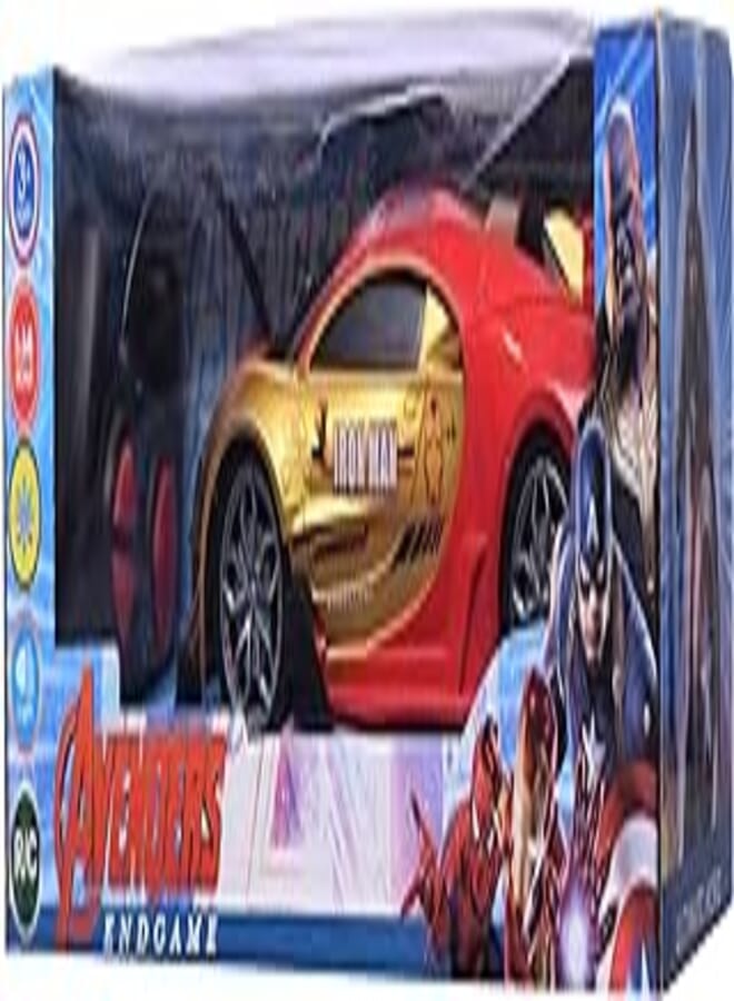 (GTG TOYS) 1:14 Scale Rechargeable RC Iron Man Car with Remote Control - Multi Color