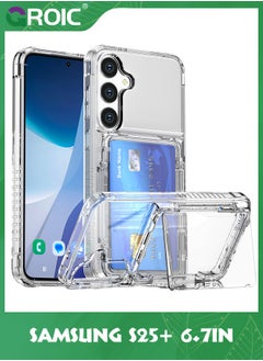 GROIC for Samsung Galaxy S25 Plus Case, Wallet Clear Protective Phone Case with Credit Card Holder Heavy Duty Protection Shockproof Anti-Scratch Anti-Yellow Cover for Samsung Galaxy S25 Plus 6.7 inch  - Image 1