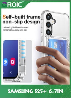 GROIC for Samsung Galaxy S25 Plus Case, Wallet Clear Protective Phone Case with Credit Card Holder Heavy Duty Protection Shockproof Anti-Scratch Anti-Yellow Cover for Samsung Galaxy S25 Plus 6.7 inch  - Image 5