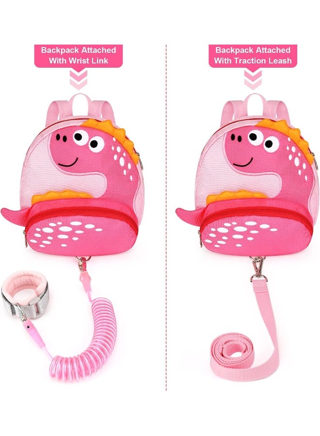 Accmor Toddler Harness Backpack with Leash, Cute Dinosaur Kid Backpacks with Anti Lost Wrist Link - Image 4