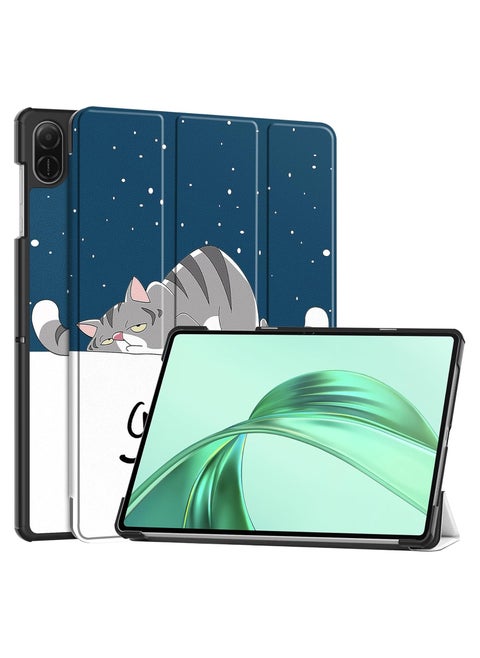 Case for Honor Pad X8a 11 Inch (2024),Cute Tri-Fold Anti-fall Smart Tablet Cover with Stand Function,Anti-friction Kids-Friendly Protective Cover (Good Night)