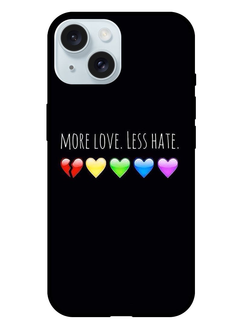 Theodor Protective Case Anti Scratch Shock Proof Bumper Cover For iPhone 15 More Love Less Hate  - Image 1