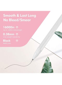 Royee 12 Piece Black Ink Cute Cat Gel Pens Fine Point 0.38mm for Stationary School Office Supplies  - Image 4