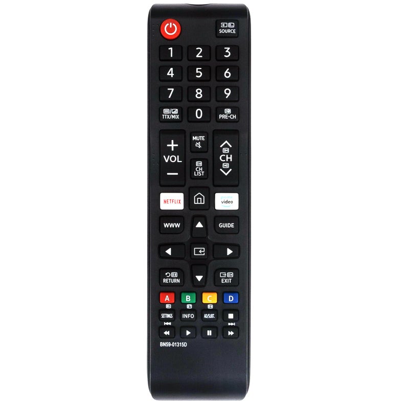 Vinabty BN59-01315D Replaced Remote fit for Samsung Series 7 RU7100 4K UHD TV UA43RU7100 UA49RU7100 UA50RU7100 UA55RU7100 UA75RU7100 UA43RU7100W UA50RU7100W UA55RU7100W UA58RU7100W UA65RU7100W UA75RU7100W - Image 1