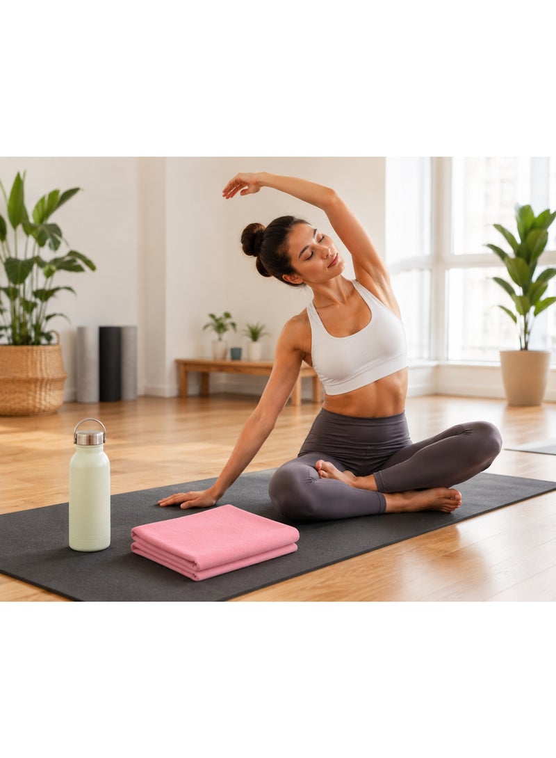 Quick Dry Microfiber Sports Towel 120 x 50 cm Lightweight Gym Towel With Strong Water Absorption Fast Drying Nano Fabric For Gym Travel Sports And Home (Rose Pink) - Image 2