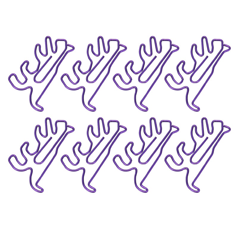 100Pcs Cute Paper Clips Animal Style Exquisite Bright Electroplated Anti Slip Fancy Paperclips for Family Office School Dinosaur - Image 4